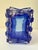 Cobalt Blue Pressed Glass Vase by Josef Schott for Smålandshyttan, Sweden, 1960s For Sale - Image 17 of 18