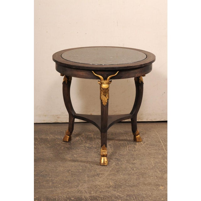 French French Table w/Goat Head & Hoof Accents For Sale - Image 3 of 9