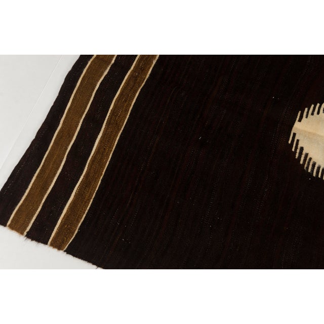 Black Turkish Wool Angora Wool Kilim For Sale - Image 8 of 10