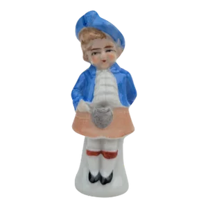 Early 20th Century Porcelain Scottish Girl Figurine Japan