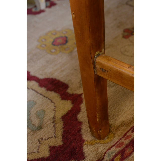 Antique Rustic Pine Work / Side Farmhouse Kitchen Table With Long Drawer For Sale - Image 13 of 18