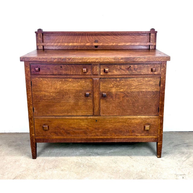 Stickley Stickley Style Arts & Crafts Mission Oak Buffet / Sideboard by Standard Table Co. For Sale - Image 4 of 12