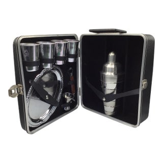 Collins Brothers Black Hard Case Lockable Traveling Bar For Sale
