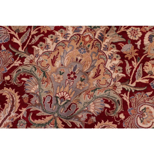 1990s Shabby Chic Aness Pak-Persian Red/Tan Wool Rug - 9'1'' X 12'7'' For Sale - Image 5 of 9