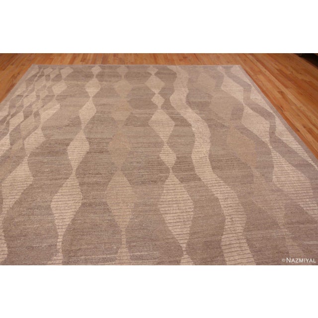 Modern Nazmiyal Collection Chic and Stylish Modern Brown Tones Area Rug For Sale - Image 3 of 8
