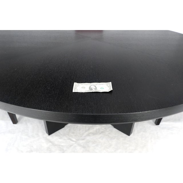 Holly Hunt Large 6' Diameter Round Ebonized Table Oak 4 Chairs Dining Set MINT! For Sale - Image 12 of 18