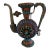 Antique Tibetan Brass Teapot / Ewer With Coral, Turquoise & Lapis Lazuli Inlay For Sale