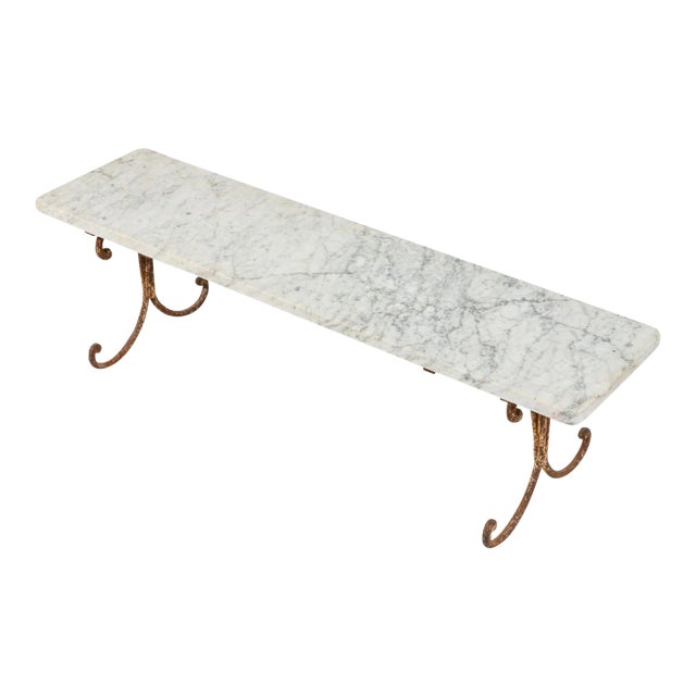 French Marble and Iron Dessert Stand, Mid 20th Century For Sale