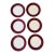 Sasaki Tartan by Charles Roberts 10.75” Dinner Plates | Red Green Plaid Rim Dinnerware - Set of 6 For Sale