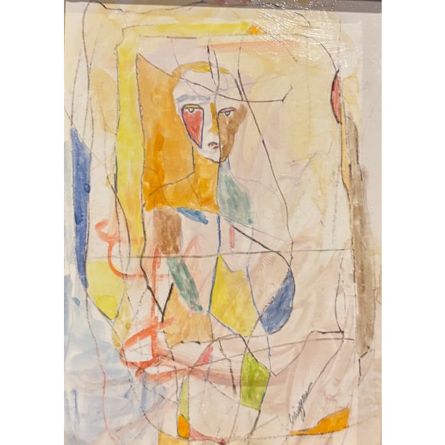 Early original Craig Greene, after Picasso? Similar to postmodern postcubist Midcentury harlequin paintings but with its...