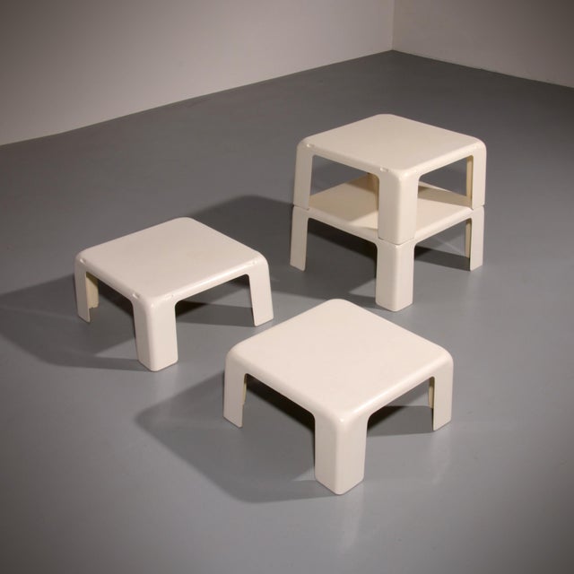 Space Age Gatti Side Tables by Mario Bellini for C&B Italia, 1970, Set of 4 For Sale - Image 12 of 12