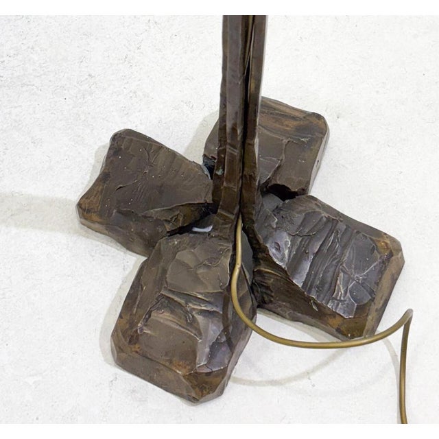 Bronze Floor Lamp attributed to Lothar Klute, 1970s For Sale - Image 6 of 7