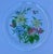 Green D. Porthault Floral Round Glass Serving Tray For Sale - Image 8 of 10