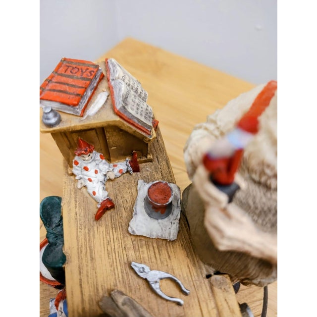 1990s Resin Figurine From the Norman Rockwell Collection: Santa's Workshop For Sale - Image 4 of 9