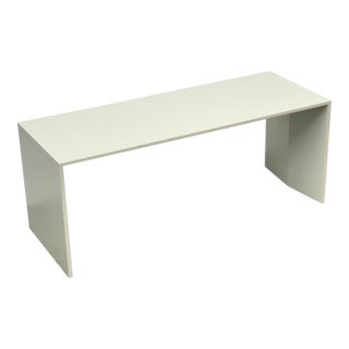 Custom Design White Lacquered Side Table For Sale
