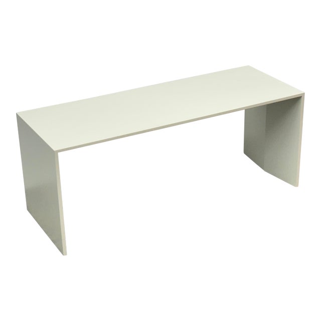 Custom Design White Lacquered Side Table For Sale