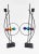 Metal Rick Martin Signed Abstract Modernist Memphis Pop Art Steel Candlesticks Pair For Sale - Image 7 of 14