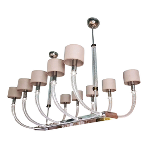 1970s Mid Century Modern Large Murano Glass Chandelier
