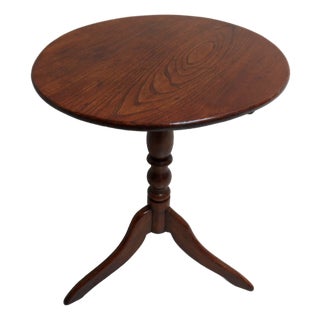 Antique Round Tilt Top Sidetable For Sale