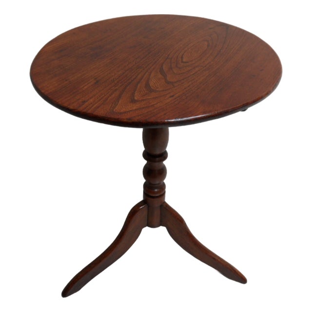 Antique Round Tilt Top Sidetable For Sale