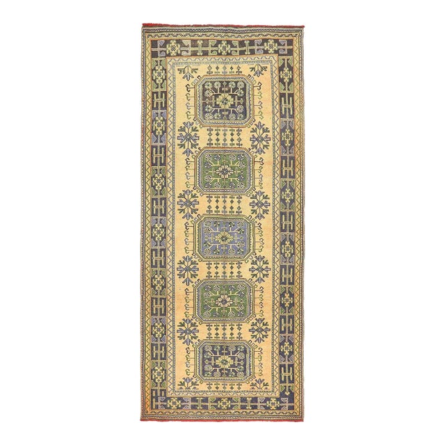 Mid 20th Century Decorative Vintage Turkish Oushak Rug For Sale