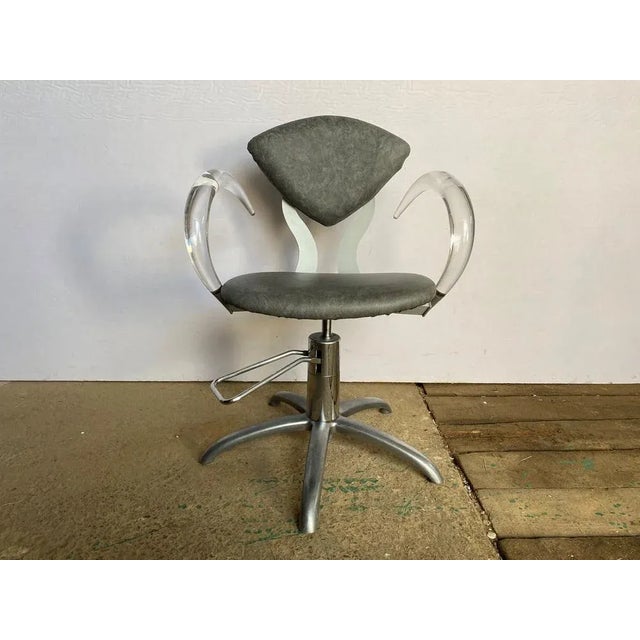 Pivoting Hairdresser Armchair in Skai, 1970s For Sale - Image 13 of 13