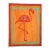 Flamingo Bird Minimalsim Pop Art Americana Art Deco Orange Original Painting by Cleo Plowden For Sale
