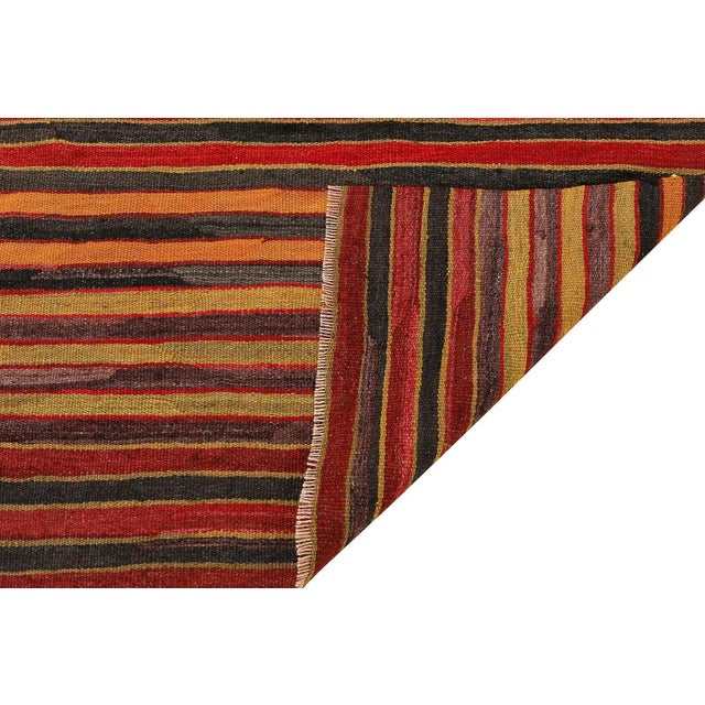Mid 20th Century Mid 20th Century Striped Vintage Turkish Kilim Rug For Sale - Image 5 of 7
