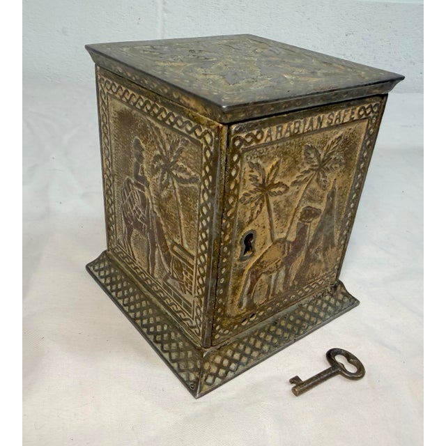 Up for sale is a rare antique Kyser & Rex 1882 cast iron Arabian safe still bank with intricate relief detailing. Made by...