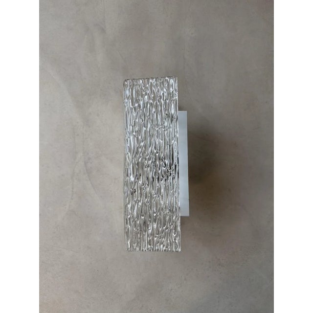 Wall Lamp in Textured Glass from Kalmar Franken, 1960s For Sale - Image 9 of 13