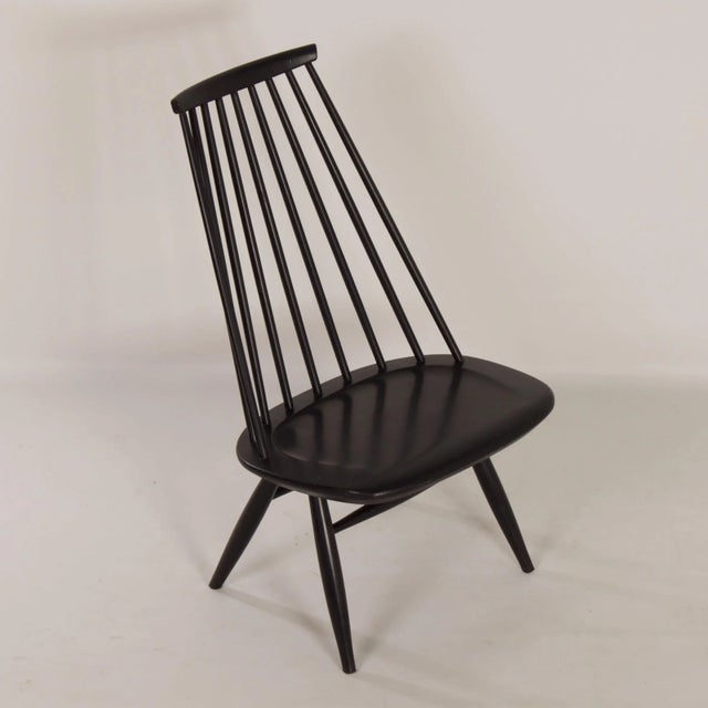 Wood Black Mademoiselle Chair by Ilmari Tapiovaara for Asko, 1960s For Sale - Image 7 of 13