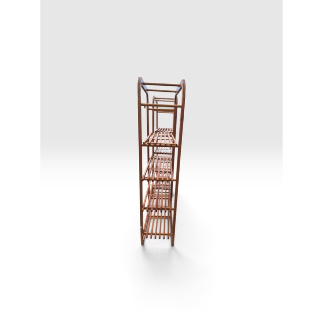 Brown Vintage 1970s Bentwood Bamboo Slatted Étagères – Pair For Sale - Image 8 of 8