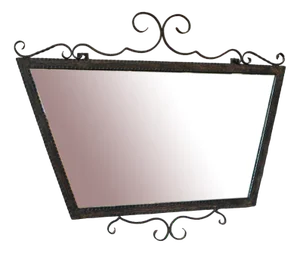 Art Deco French Mirror in Wrought Iron, 1930s