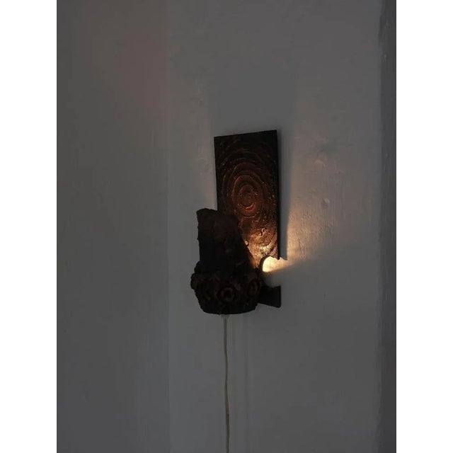 Brutalist Ceramic Wall Sconce by Jouko Kytömaa, 1970s For Sale - Image 11 of 13