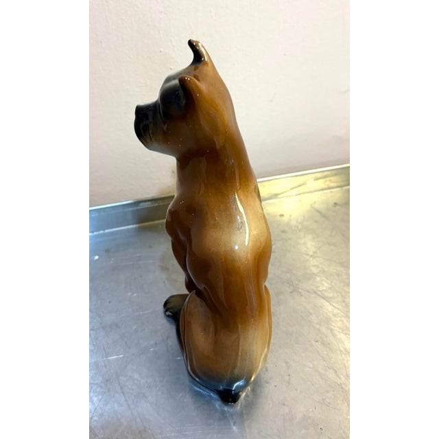 1970s 1960s-70s Ceramic Boxer Dog Figurine For Sale - Image 5 of 5
