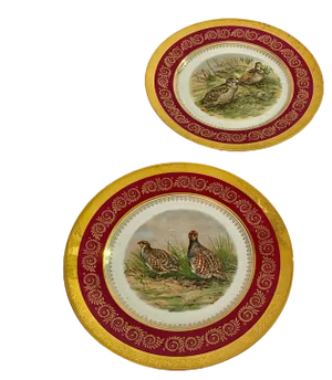 Animal Pattern Porcelain and Ceramic Plates, France, 1960s, Set of 2