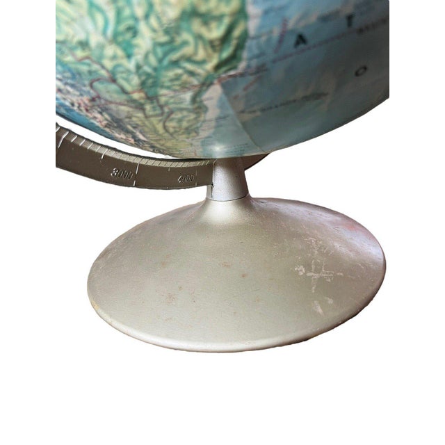 VTG Rand McNally 17" Topographical Globe With Metal Base - Soviet Union For Sale - Image 12 of 14