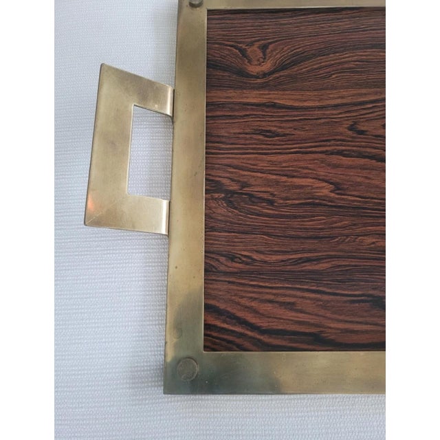 Mid-Century Gold-Plated Brass Tray, 1970s For Sale - Image 6 of 11