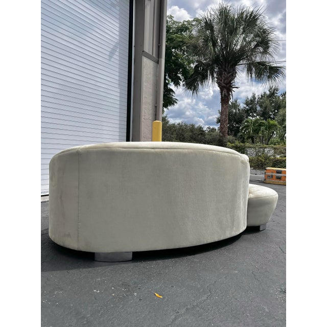 Vintage Modern Cloud Sofa in Soft Sage | Vladimir Kagan for Wieman Style c.1980s For Sale - Image 9 of 12