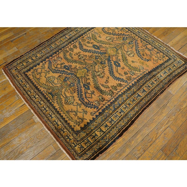Antique Persian Lilihan rug, size: 3'5"x 4'2". Antique Lilihan Persian Knotted Rug, Country of Origin: Iran / Persia,...