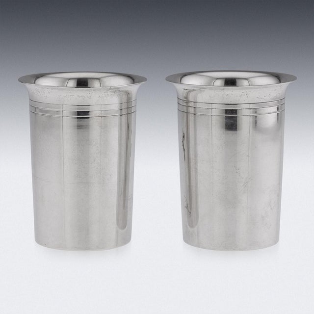 Vintage 20th Century Italian Silver Beakers by Gucci, 1980s, Set of 2 For Sale - Image 10 of 13