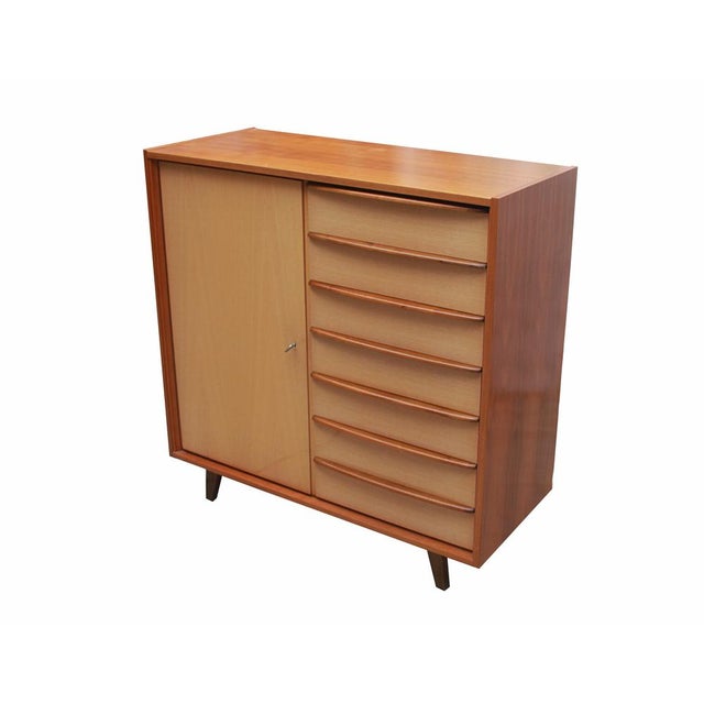 Vintage Two-Tone Chest of Drawers in Walnut, 1955 For Sale - Image 10 of 13