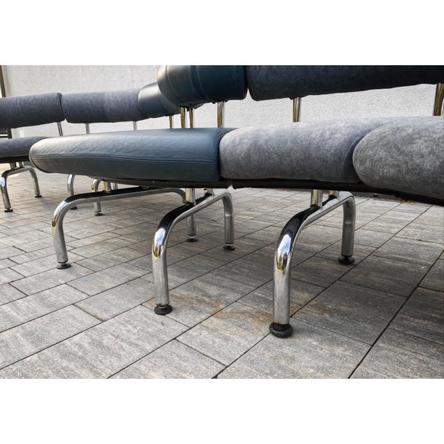 Large Cobra / Pipeline Modular Sofa by Johannes Foersom and Peter Hiort Lorenzen for Erik Jørgensen, 1980s, Set of 7 For Sale - Image 6 of 13