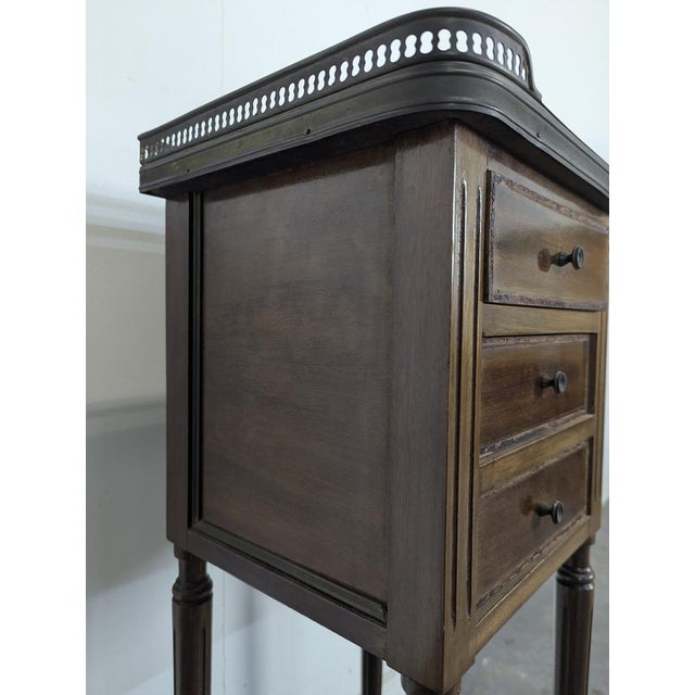 Louis XVI Style Mahogany Bedside Table For Sale - Image 5 of 7