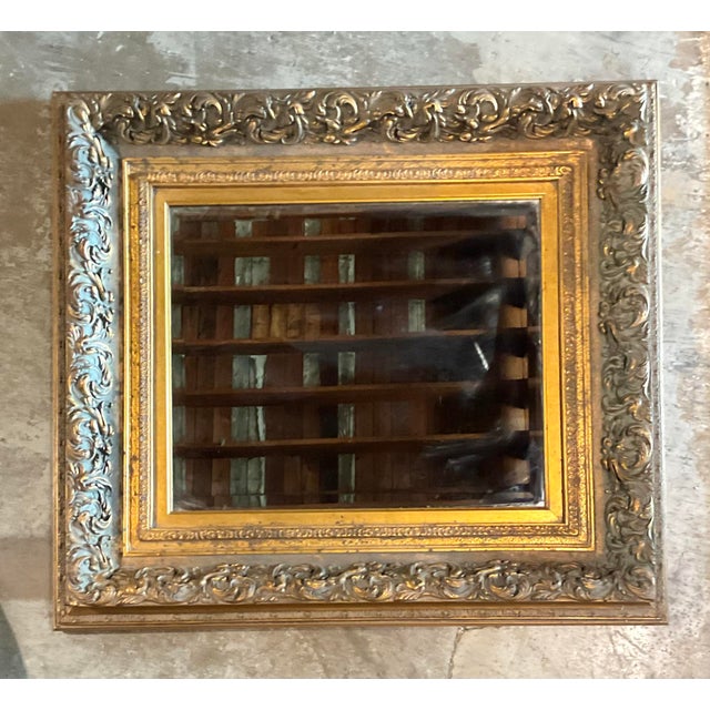 Rococo Vintage Gilt Wood Mirror For Sale - Image 3 of 12