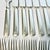 Mid 1800s Antique English Boho Chic Monogrammed Silver Plate Knives and Forks - Set of 70 For Sale - Image 12 of 17