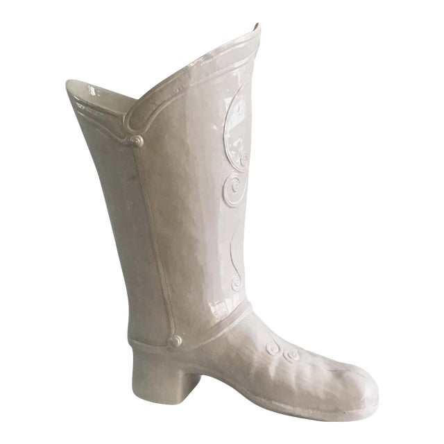 1970s Italian Glazed Ceramic Boot Umbrella Stand Chairish