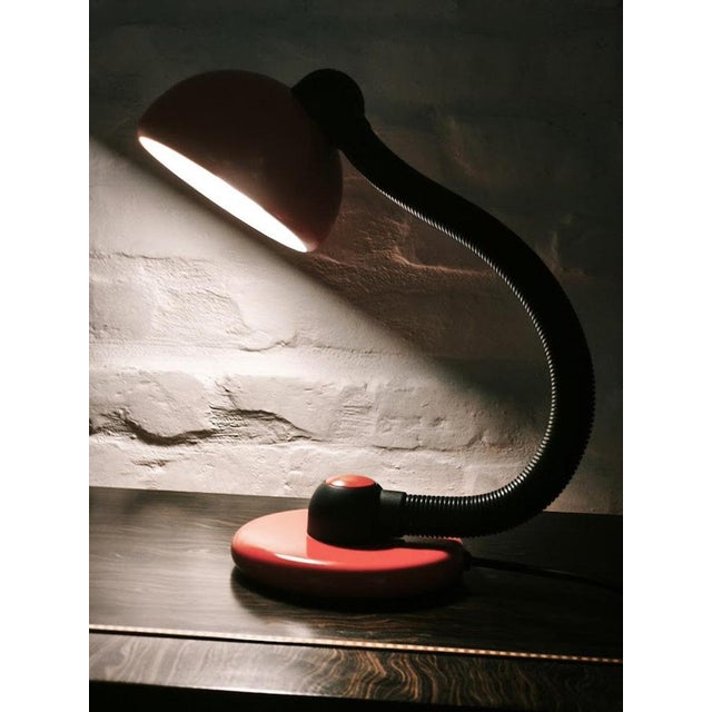 Black Vintage German V3925/01 Red Desk Lamp by Klaus Hempel for Hustadt Leuchten, 1970s For Sale - Image 8 of 10