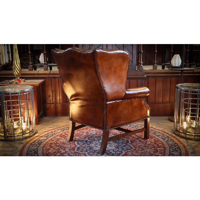 Halo Lincoln Club Lounge Chair in Cigar Leather from Timothy Oulton, 2010s For Sale - Image 18 of 18