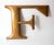 1950s Mid Century Gold Letter F For Sale - Image 5 of 5